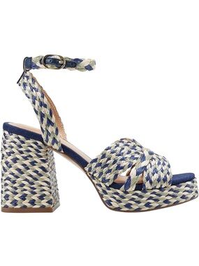 Marc fisher Janie Raffia blue NEW